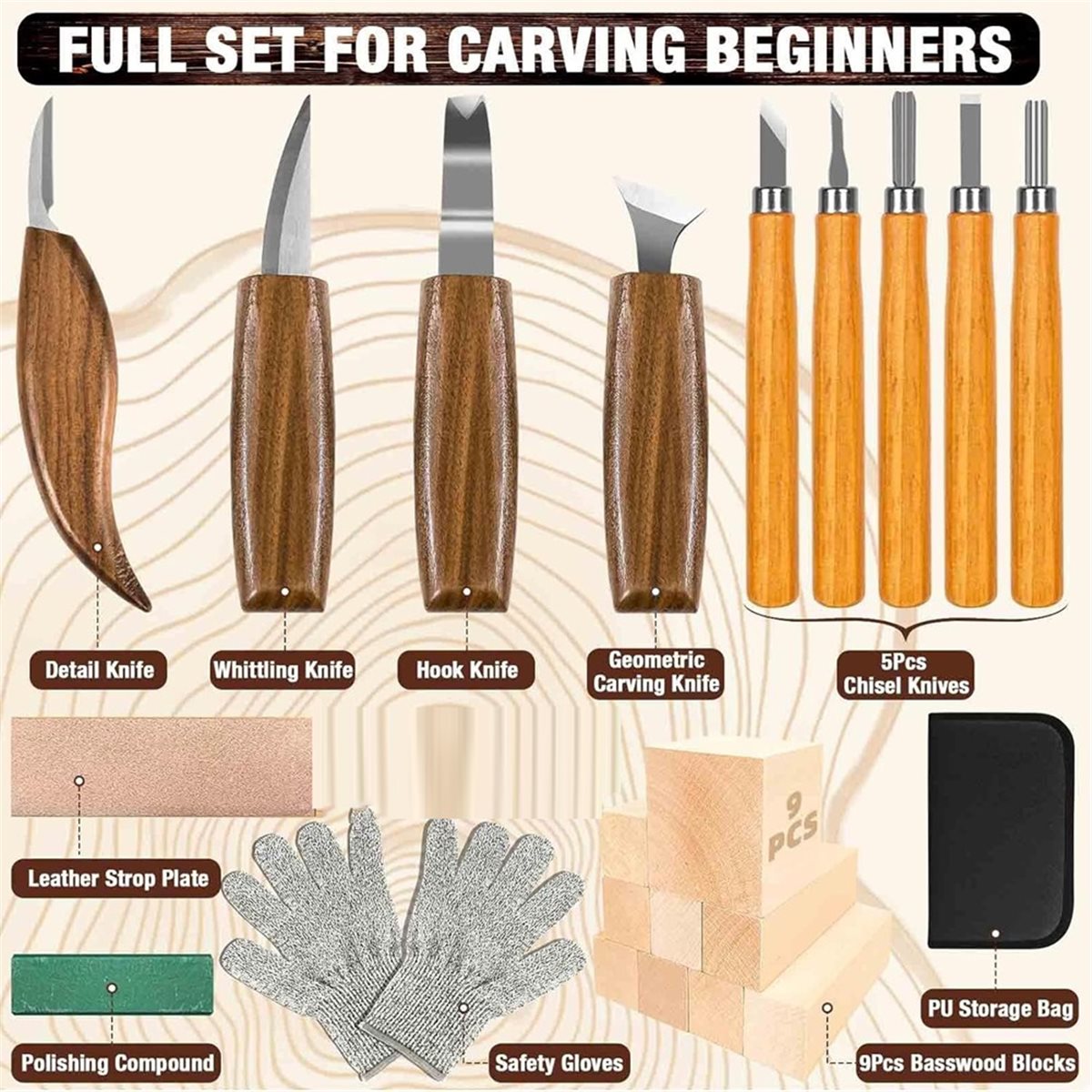 Woodworking Kits For Beginners - Kit d'outils de travail du bois
