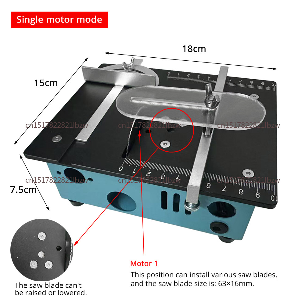 Woodworking Lathe - Scie à table miniature multifonctionnelle 110v-220v,