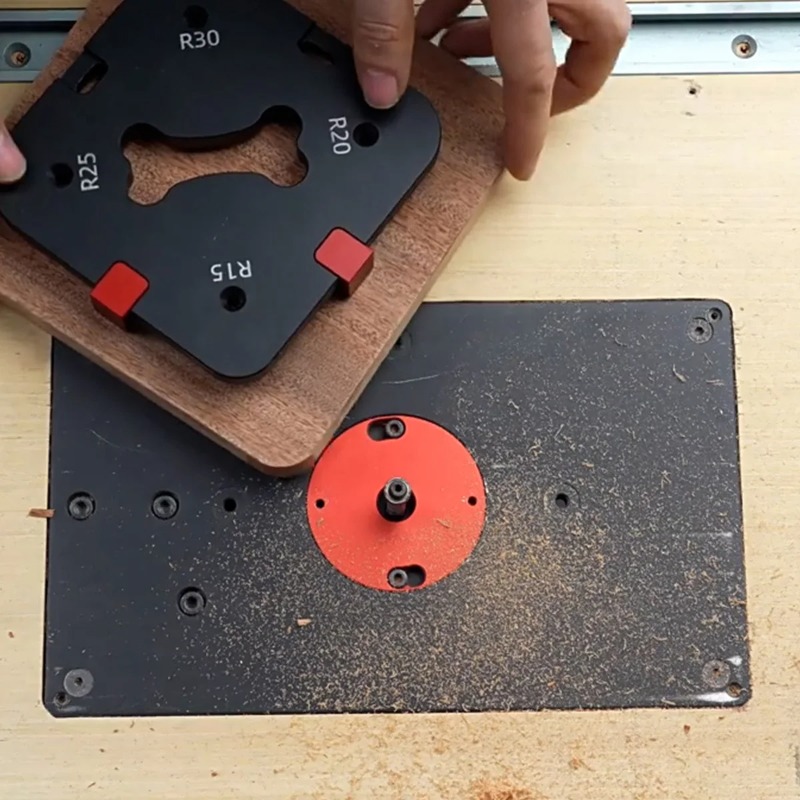 Woodworking Router Templates - Gabarit d'angle en alliage d'aluminium R15/R20/R25/R30/R35/R40/R45/R50