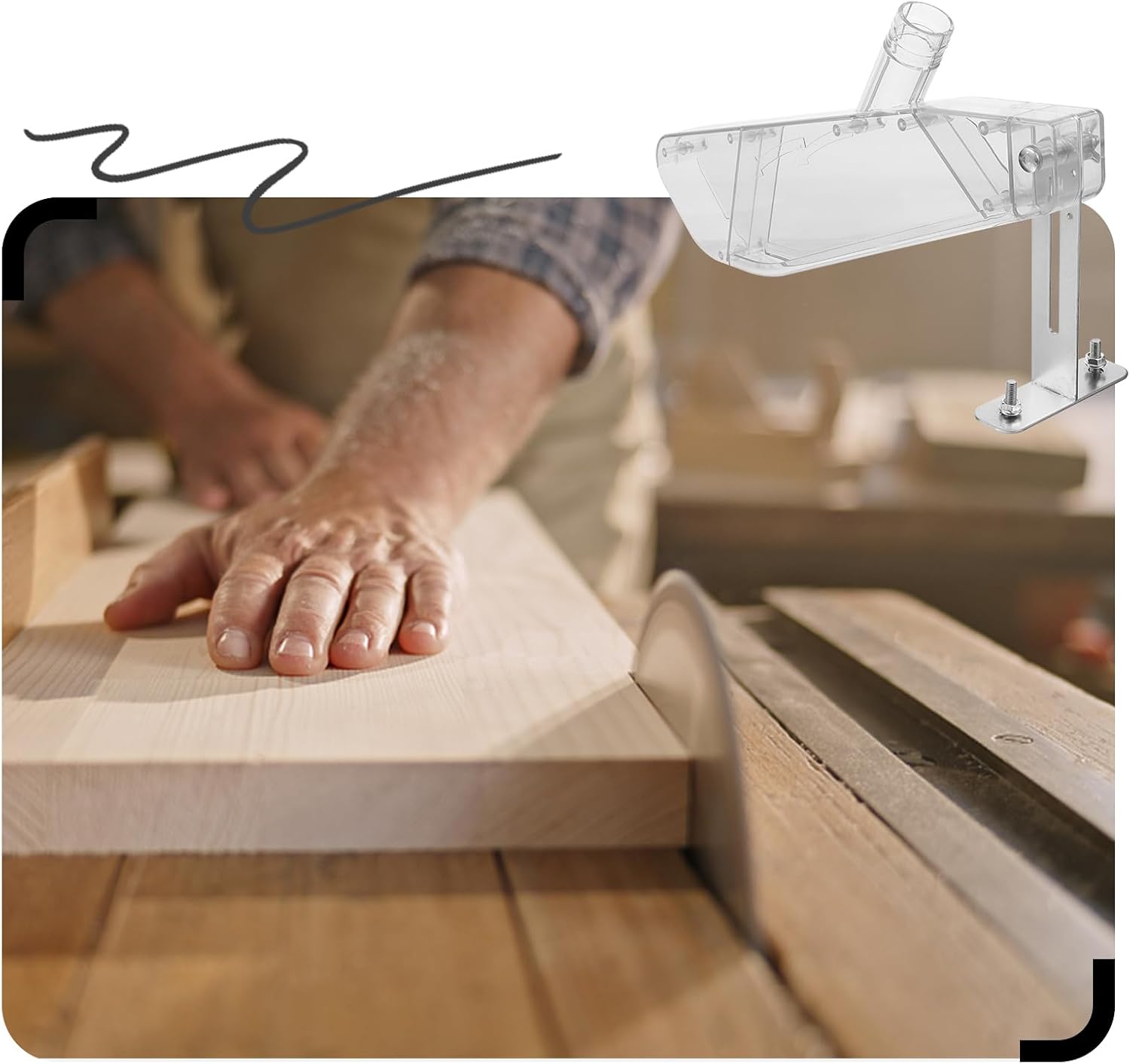 Cache de protection transparen - Vacuum Cleaner Woodworking avis et prix